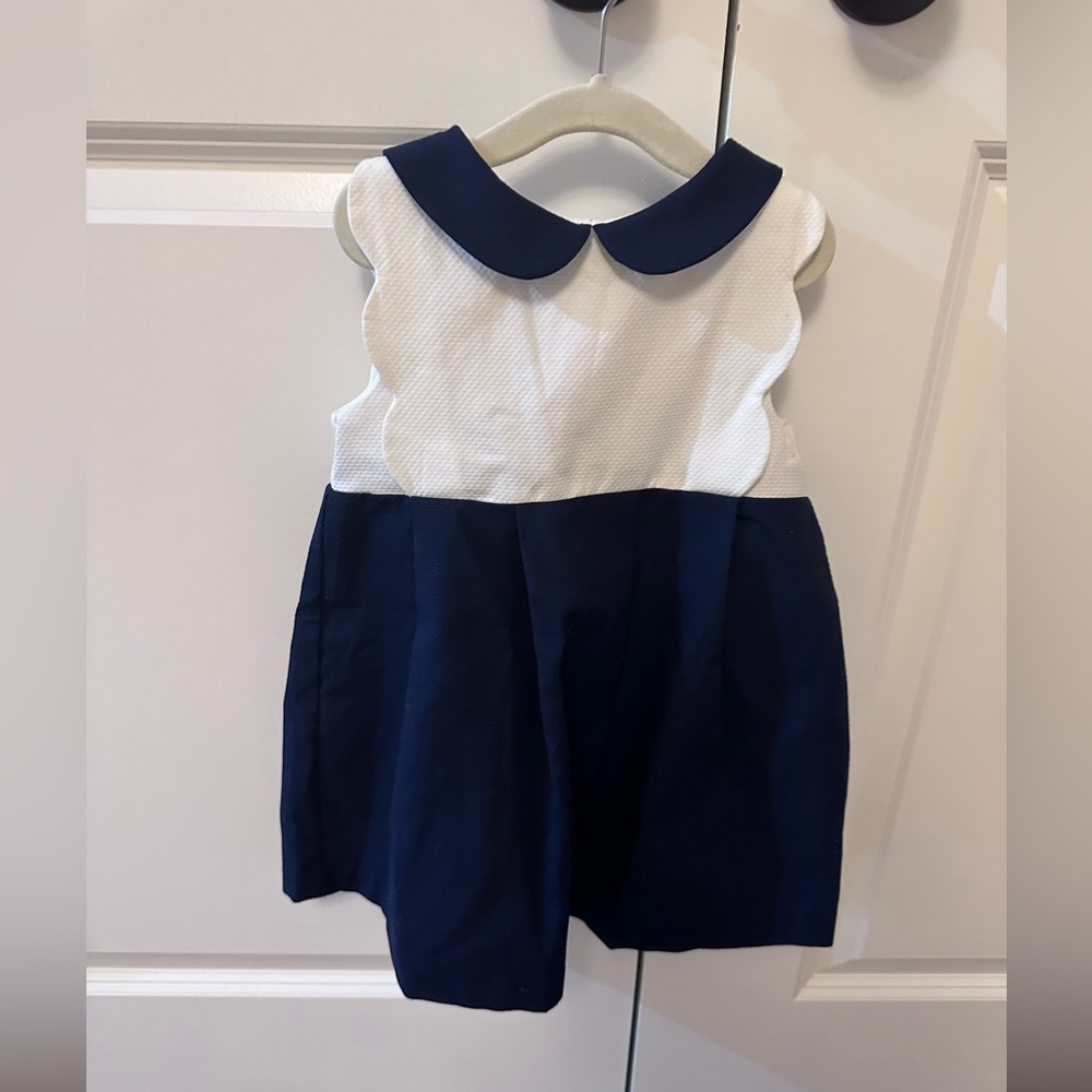 Jacadi navy and white sleeveless dress - NWT!